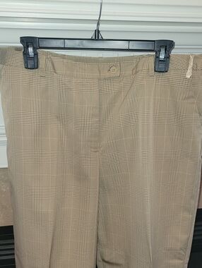 Evan Picone Tan Plaid Dress Pants
